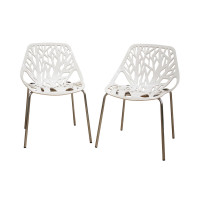 Baxton Studio Dining Chair White DC-451-White Set of 2